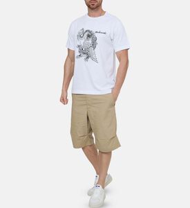 تيشيرت بأكمام قصيرة بنقشة نمر وتنين