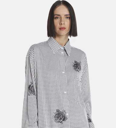 Not Xxx Industrial Flower Silk Shirt