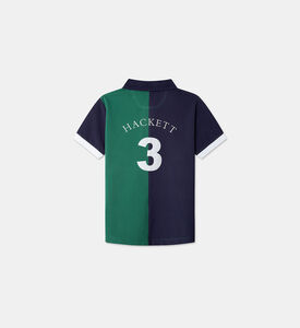 تيشيرت بولو هيريتيج مقسم بألوان