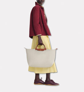 Longchamp Travel Bag Pliage, Greige, Model View