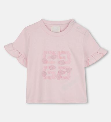 Floral Embroidered Applique T-shirt