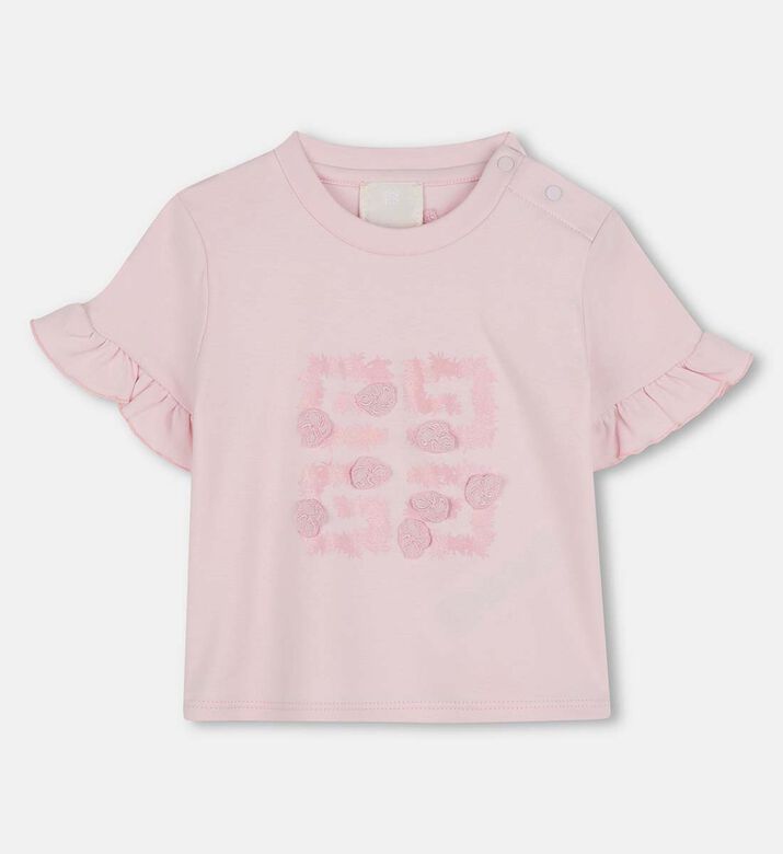 Floral Embroidered Applique T-shirt