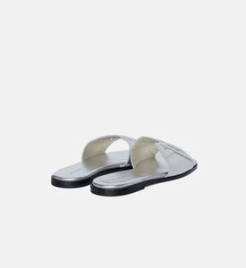 Sabot Metallic Leather Slides