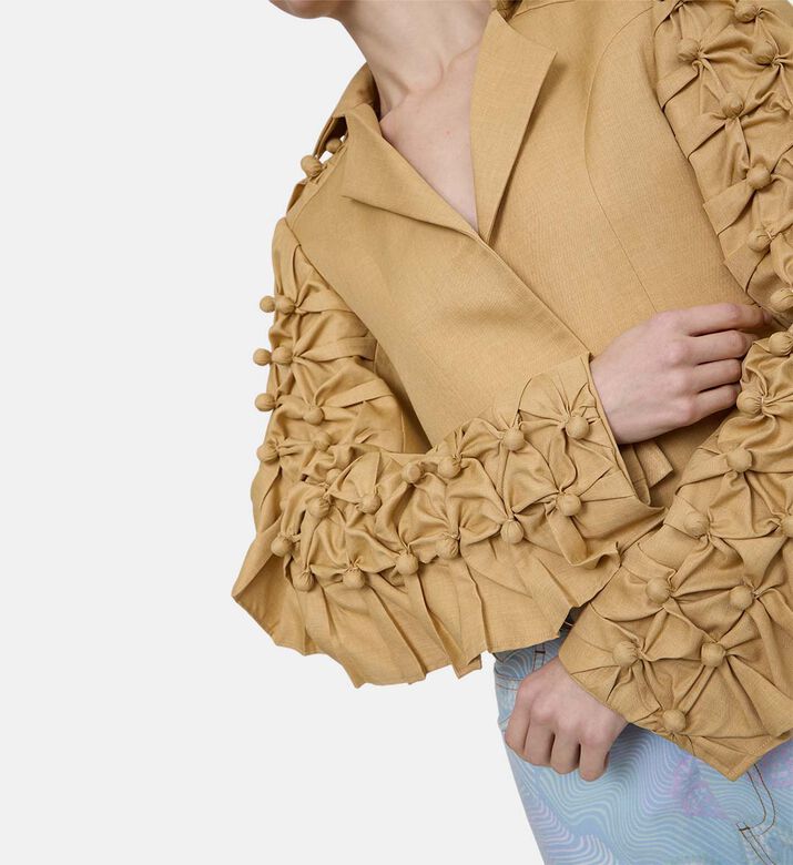 Adva Ruffled Cropped Jacket
