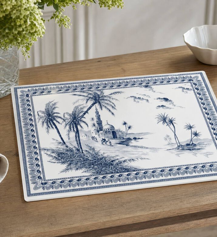 Gien D&eacute;pareill&eacute;es Bleu Small Acrylic Serving Tray, Model View