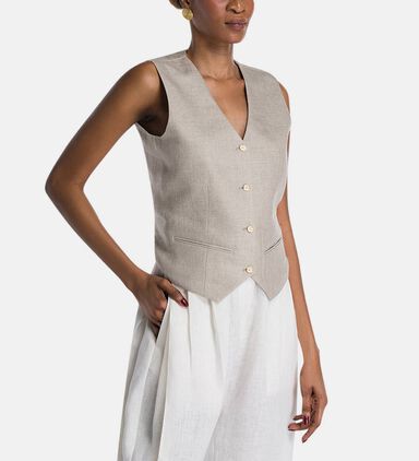 Sleeveless V-neck Vest