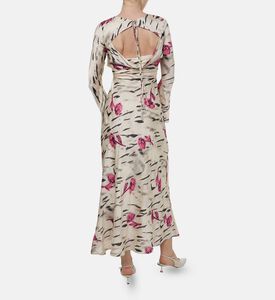 Ganni All-over Floral-print Long-sleeve Maxi Dress, Model View