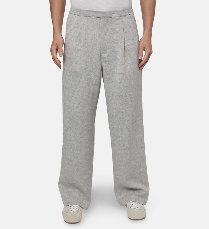 Lacoste Wide-leg Textured Trousers, Model View