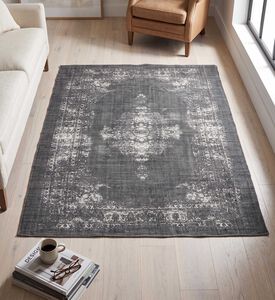 Light and Living Obar Textile House Rug, Dark-grey, Packshot View