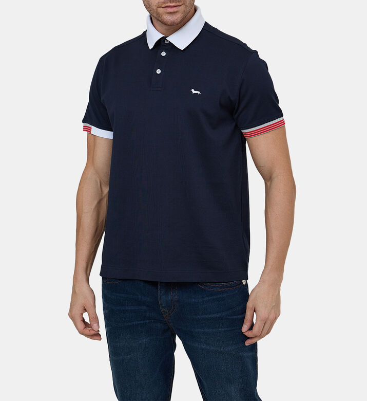 Stripe-detailed Polo Shirt