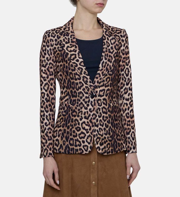 Classic Leopard-print Blazer