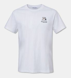 Maison Labiche Popincourt Un Caf&eacute; Embroidered T-shirt, Packshot View