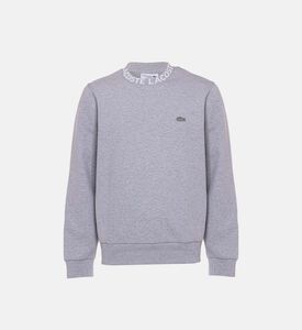 Logo Jacquard Collar Double Face Sweatshirt