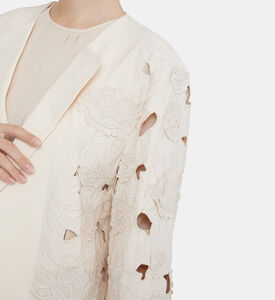 Cut-out Detail Floral Coat