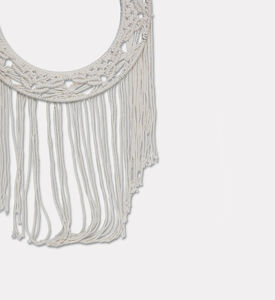 Home Deco and More Veya Natural Cotton Border Mirror, Packshot View