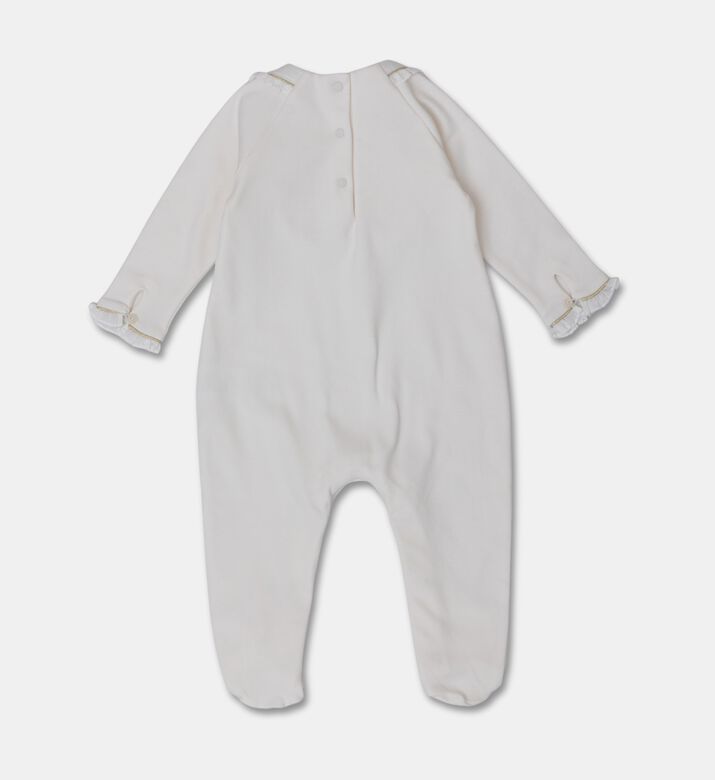 Tartine et Chocolat Ivory Gold Babygrow, Off-white, 18m, Packshot View