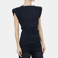 Maisan Cotton Draped T-shirt