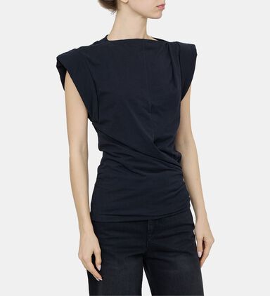 Maisan Cotton Draped T-shirt