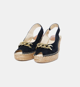 Buckle-detailed Wedge Slingbacks