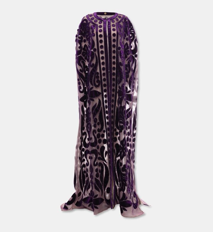 Edmond Moussallem Shimmering Burnout Velvet Abaya, Packshot View