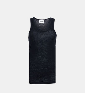 بلوزة بدون أكمام بياقة بشكل في