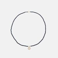 Spinel Filigree Teardrop Charm Necklace