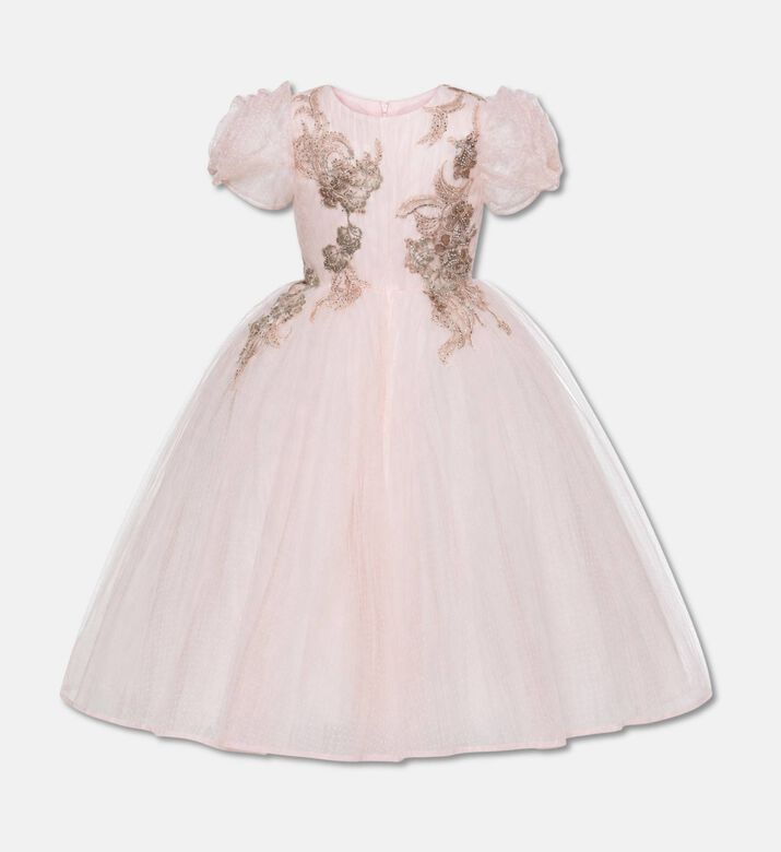Lelyte Rose Puff-sleeve Tulle Dress, Packshot View