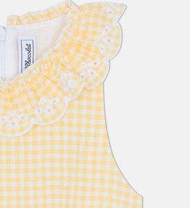 Gingham Lace Trim Dress