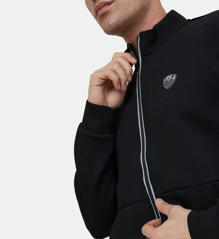 بدلة رياضية بياقة عالية برقعة لوغو