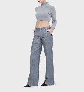 بلوزة قصيرة منسوجة من الصوف الصخري القمري