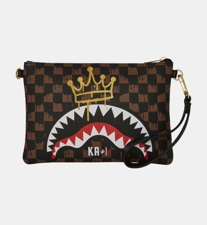 Sprayground Drip Check Shark Crossover Clutch, Packshot View