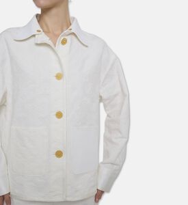 Forte-Forte Cotton Jacquard Work-style Jacket, Model View