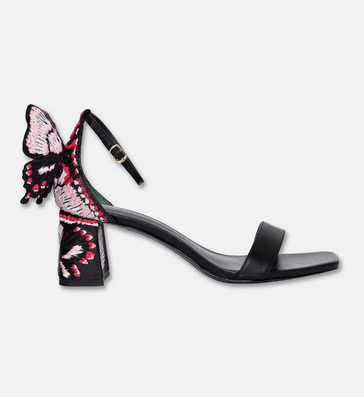 Sophia Webster Chiara-embroidery Mid-block Sandals, Black, Eu-38, Packshot View