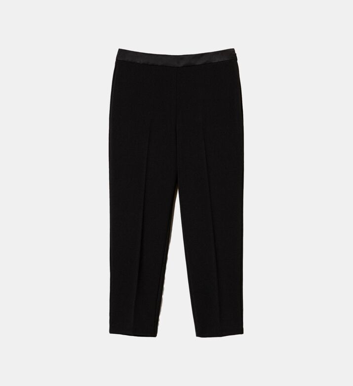 Silk Waist Tailored Trousers