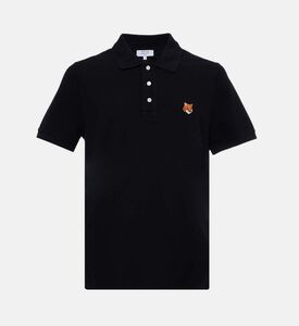 Maison Kitsune Classic Fox-embroidery Polo Shirt, Black, Xl, Packshot View Maison Kitsune Classic Fox-embroidery Polo Shirt, Black, Xl, Packshot View