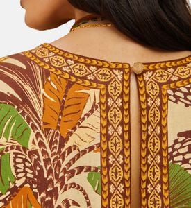 Foliage Sketch Tropical-print Blouse Foliage Sketch Tropical-print Blouse