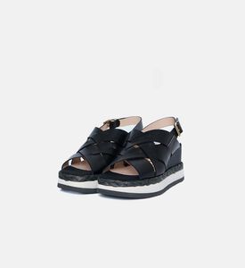 Leather Wedge Sandals