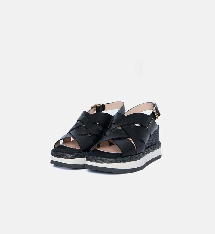 Leather Wedge Sandals