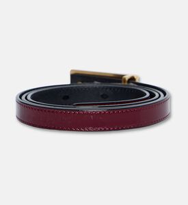 Mlouye Textured Calf Leather Buckle Belt, Burgundy, 90, Packshot View