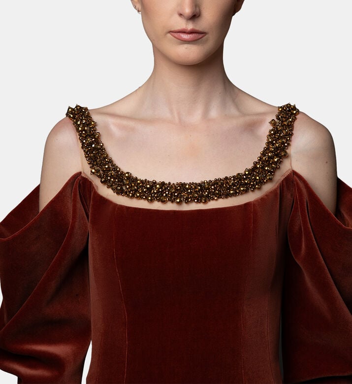 Crystal-embellished Bandeau Dress