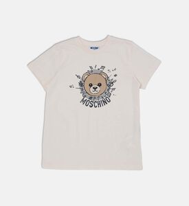 Moschino BKT Teddy Bear Graphic T-shirt, Ivory, 10y, Packshot View