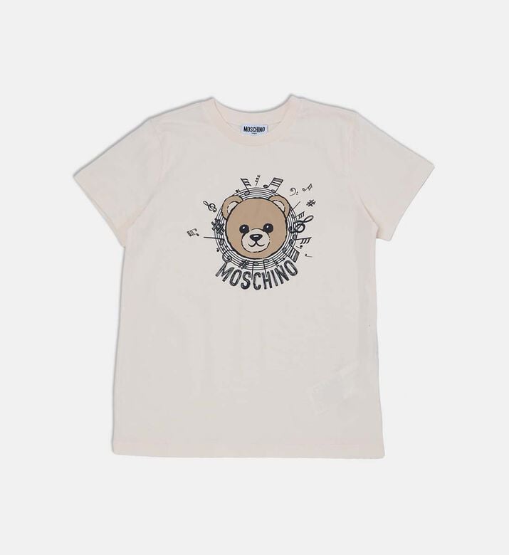 Moschino BKT Teddy Bear Graphic T-shirt, Ivory, 10y, Packshot View
