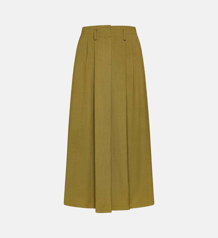 High-waisted Flared Midi Skirt