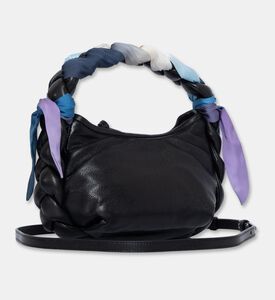 Hereu Intertwined Foulard-detail Top-handle Bag, Black, Packshot View