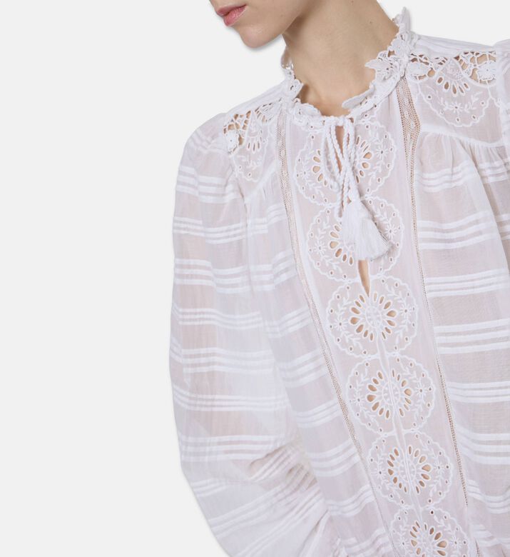Isabel Marant Embroidered Eyelet Lace Mini Dress, Model View