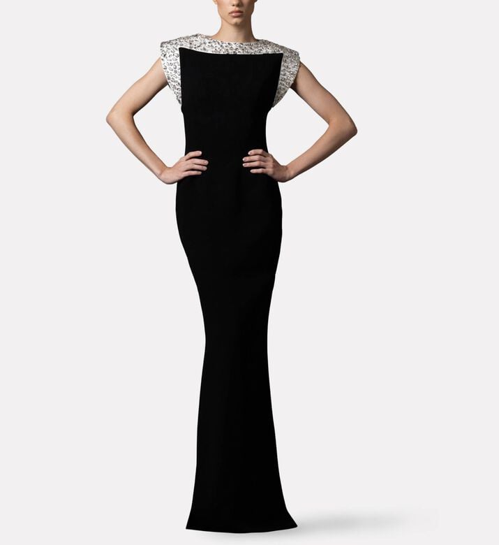 Jean Louis Sabaji Dress Crepe, Model View