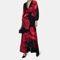 Clarissa Floral Satin Maxi Dress