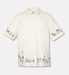 Paul Smith Tonal Button-down Line-art Shirt, Packshot View