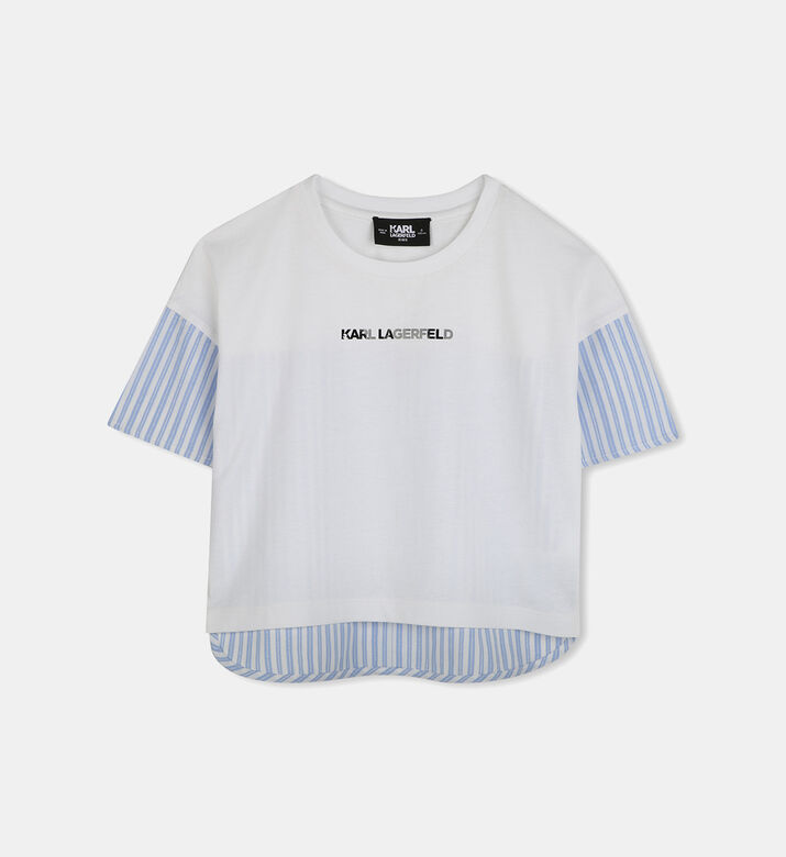 Striped Pattern Cropped Shirt