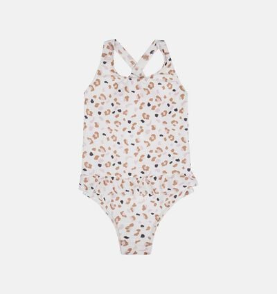 Kaki Leopard-print Bathing Suit